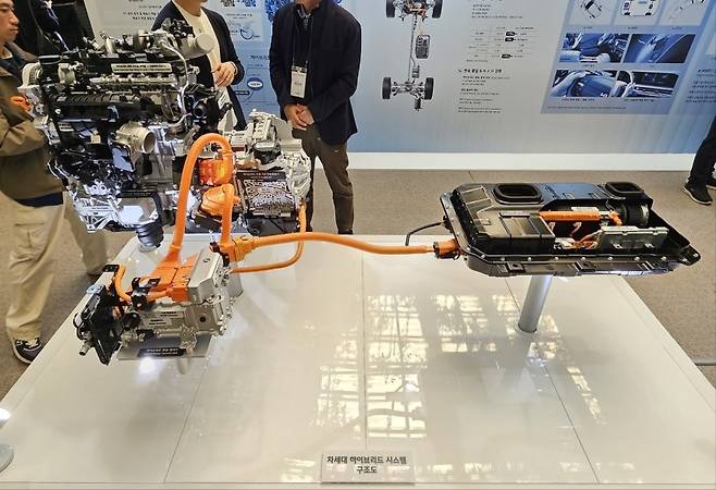 현대차그룹 차세대 하이브리드 시스템 구조도. 서재근 기자