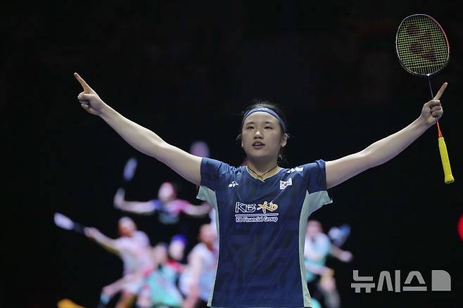 [자카르타=AP/뉴시스] 한국 배드민턴 안세영. 2025.06.07.