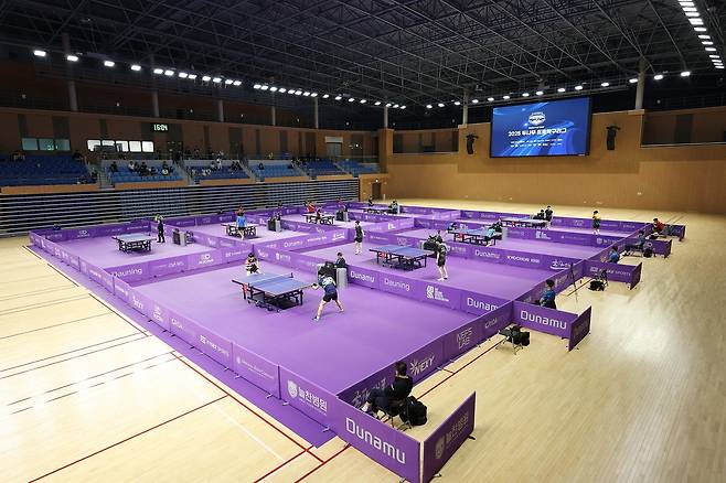 1차전 예선이 열리는 인천공항공사 스카이돔 체육관 [한국프로탁구연맹 제공. 재판매 및 DB 금지]