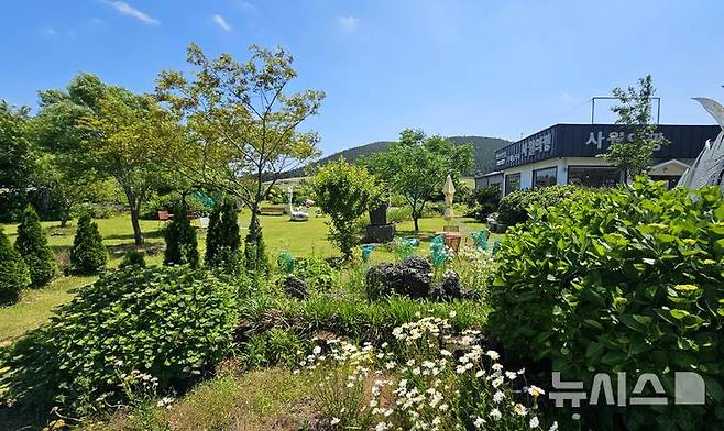 [제주=뉴시스] 임재영 기자 = 지난 3일 방문한 '사월의 꿩' 정원은 아기자기한 느낌이다. 음악치유, 꿩엿 체험프로그램, 돌봄농장 등과 연계한 생활 속 정원을 지향하고 있다. 2025.06.08. ijy788@newsis.com