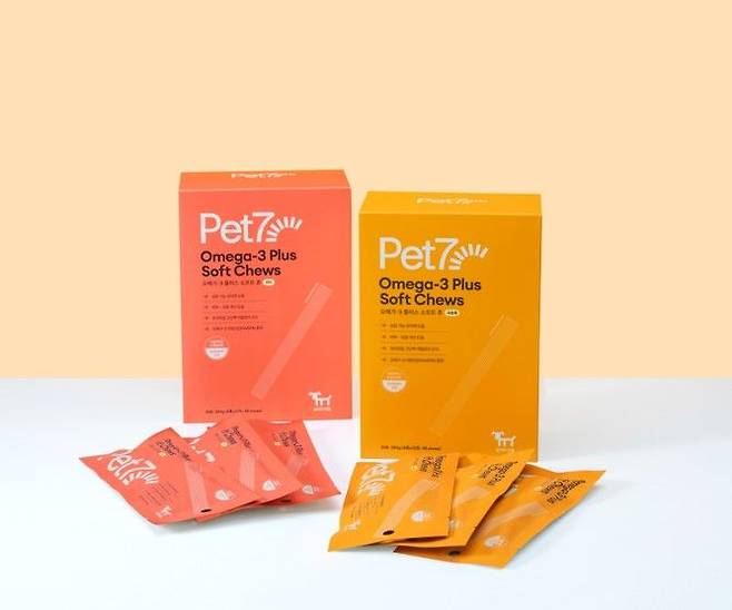 [서울=뉴시스] 펫세븐 오메가3 플러스 소프트 츄 (사진=차바이오F&C 제공) 2025.06.05. photo@newsis.com *재판매 및 DB 금지