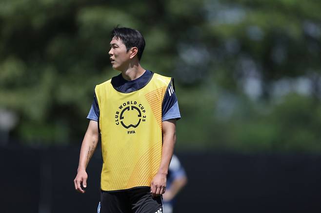 2025 국제축구연맹(FIFA) 클럽 월드컵 대비 훈련 중인 울산 HD 김영권. /사진=울산 HD 제공