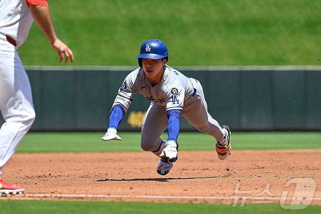LA 다저스의 김혜성. ⓒ AFP=뉴스1