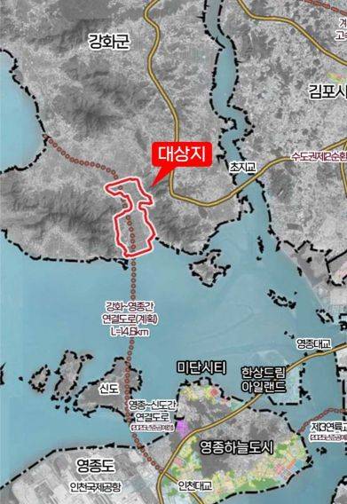 강화 남단 경제자유구역 1단계 대상지. 인천경제자유구역청