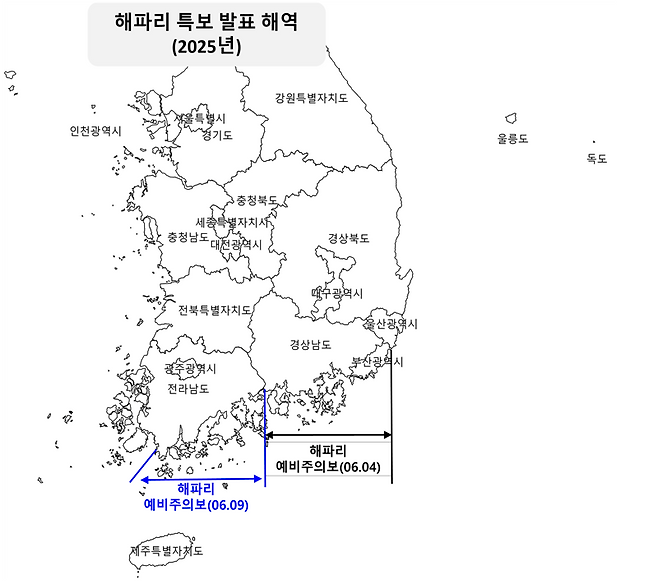해파리 대량발생 위기경보 ‘주의’ 단계 발령