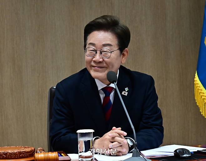 이재명 대통령이 지난 5일 용산 대통령실 청사에서 취임 후 열린 첫 국무회의를 주재하고 있다. 김창길 기자