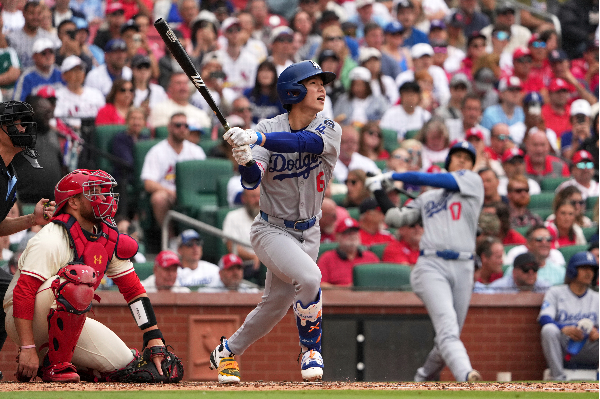 김혜성은 이날 안타 2개를 기록했다. 사진= AP= 연합뉴스 제공