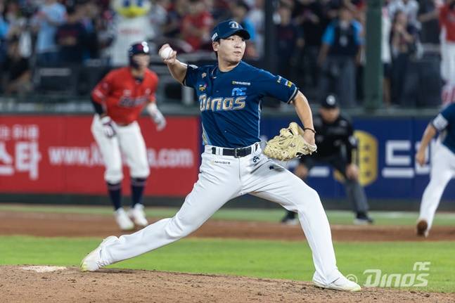 군 입대 전 조민석의 투구 모습. /사진=NC 다이노스 제공