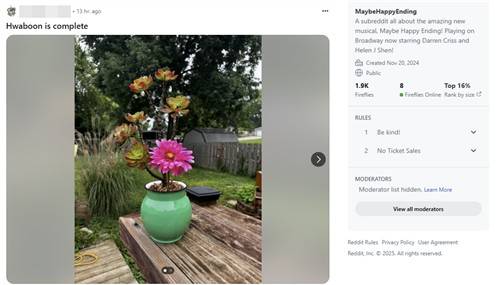 미국 커뮤니티 '레딧' 내 '어쩌면 해피엔딩' 팬 페이지 [레딧 홈페이지 캡처. 재판매 및 DB 금지]
