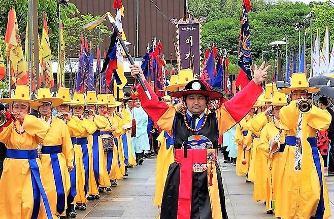 ▲ 태조 이성계 회암사 방문 행차 모습.