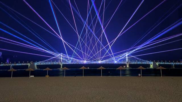 다음 달 광안리해수욕장에서 열리는 드론레이저쇼 이미지. 수영구청 제공