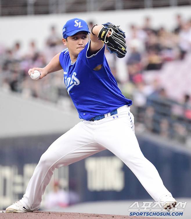 10일 광주 기아챔피언스필드에서 열린 KBO리그 KIA와 삼성의 경기. 선발 투구하고 있는 삼성 최원태. 광주=송정헌 기자songs@sportschosun.com/2025.06.10/