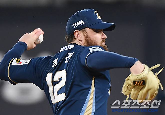 9일 수원 KT위즈파크에서 열린 NC-KT전. 선발투수 NC 로건이 투구하고 있다. 수원=정재근 기자 cjg@sportschosun.com/2025.4.9/