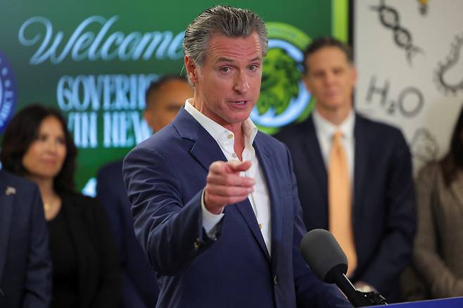 개빈 뉴섬 미국 캘리포니아 주지사. /연합뉴스