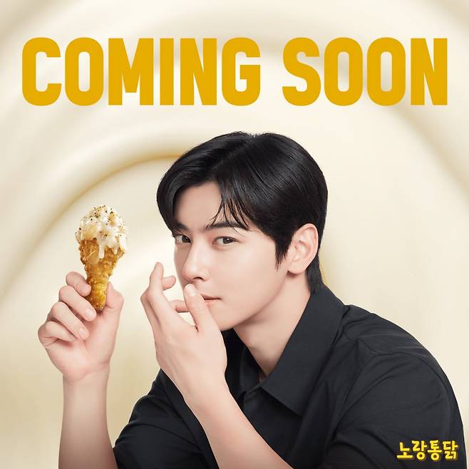 노랑통닭이 브랜드 신규 모델로 가수 겸 배우 차은우를 선정했다.(노랑통닭 제공)