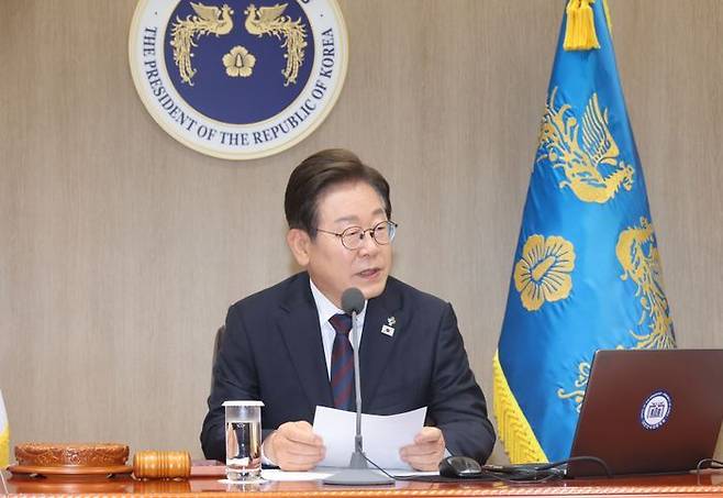 이재명 대통령이 10일 서울 용산 대통령실에서 열린 국무회의에서 발언하고 있다. ⓒ뉴시스