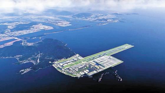 부산시는 시공사가 가덕도 신공항 부지공사 기간 연장을 요구할 경우 수용하겠다는 의사를 밝혔다. 사진은 조감도. [사진 부산시]