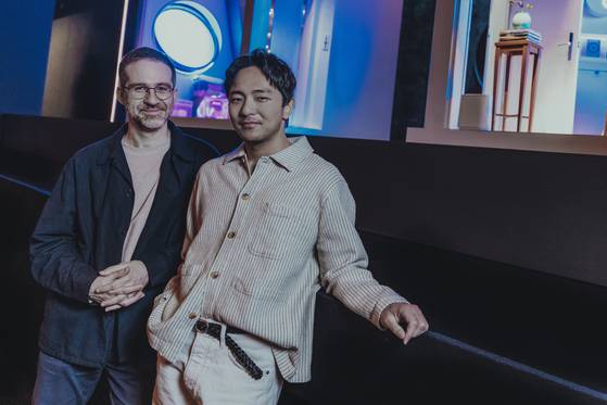 뮤지컬 '어쩌면 해피엔딩'을 제작한 윌 애런슨과 박천휴. 사진 polk and co