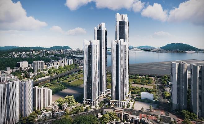 부산광역시 동구 '블랑써밋74' 조감도. 사진=대우건설