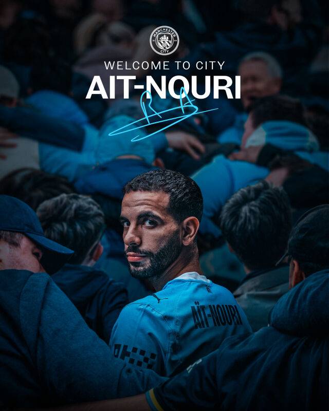 맨체스터 시티가 라얀 아이트 누리를 영입했다./맨체스터 시티