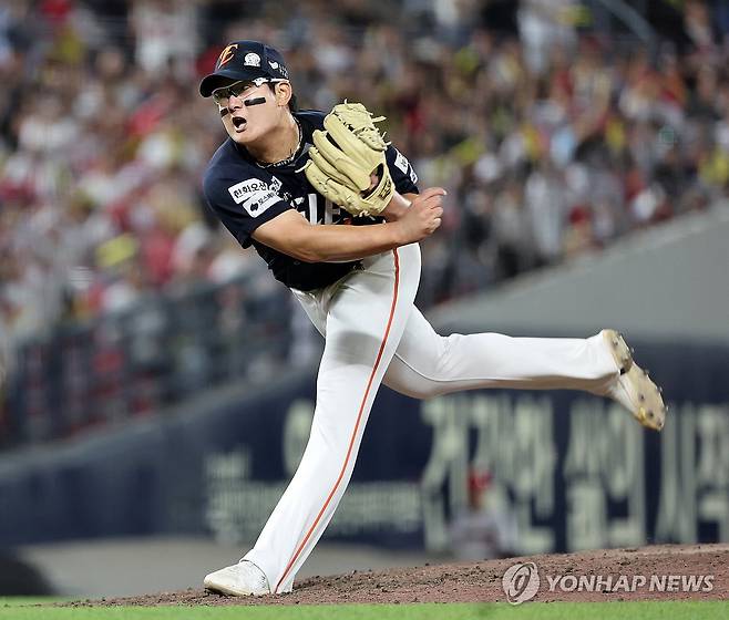 팬 투표 1차 집계 1위 한화 김서현 [연합뉴스 자료사진]