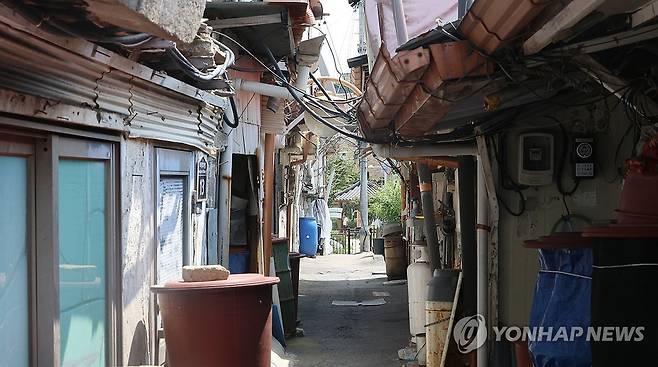 인천시 동구 괭이부리마을 쪽방촌 [연합뉴스 자료사진]