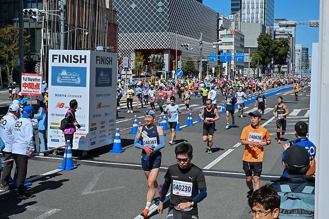 나고야 마라톤을 완주한 김울프 작가 본인 제공