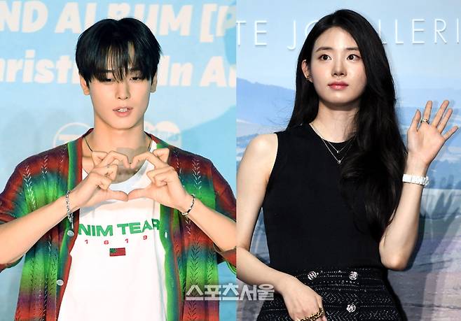 그룹 더보이즈(THE BOYZ) 주연과 배우 신시아.