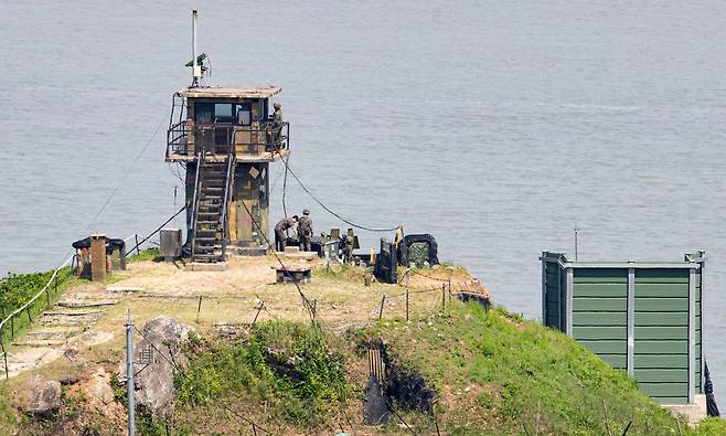 2024년 6월 9일 파주 접경지역 대북 방송 확성기./뉴스1