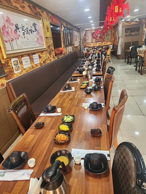 부산 서구의 중식당이 예약주문을 받고 준비한 테이블의 모습. [사진=독자 제공]