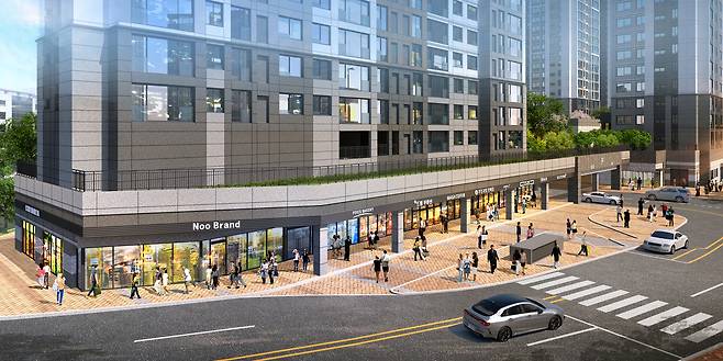 평택석정공원 화성파크드림 상가 조감도.[HS화성 제공]