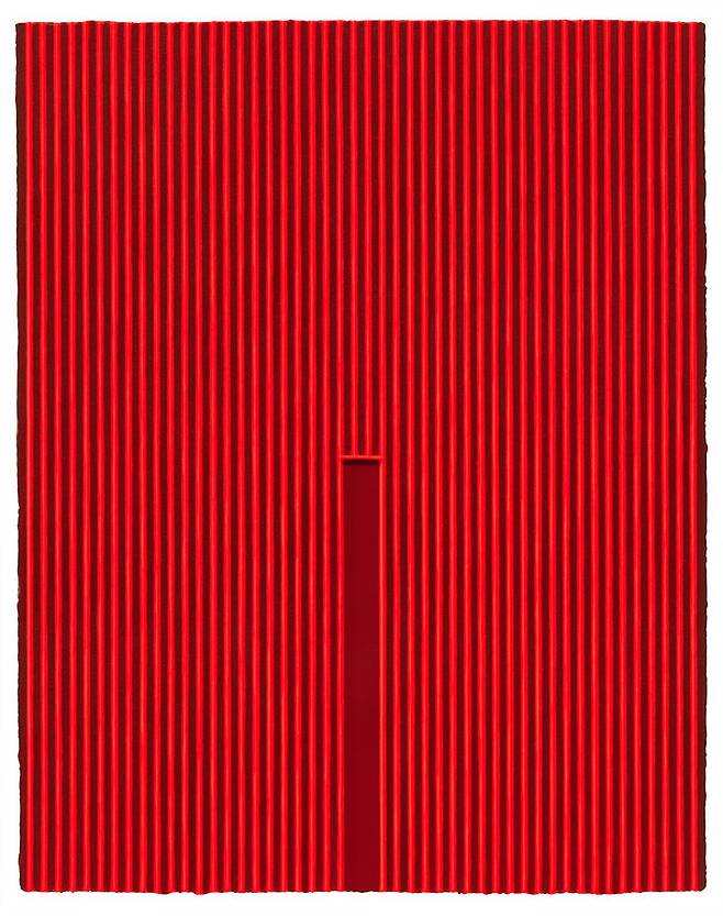 박서보(1931–2023) 〈Écriture No. 230101〉 2023Acrylic on ceramic 91.3 x 72.5 cm © PARKSEOBO FOUNDATION 사진: 박서보 스튜디오 이미지 제공: 국제갤러리 *재판매 및 DB 금지