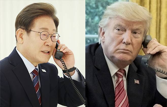 이재명 대통령(왼쪽)과 도널드 트럼프 미국대통령. 연합뉴스