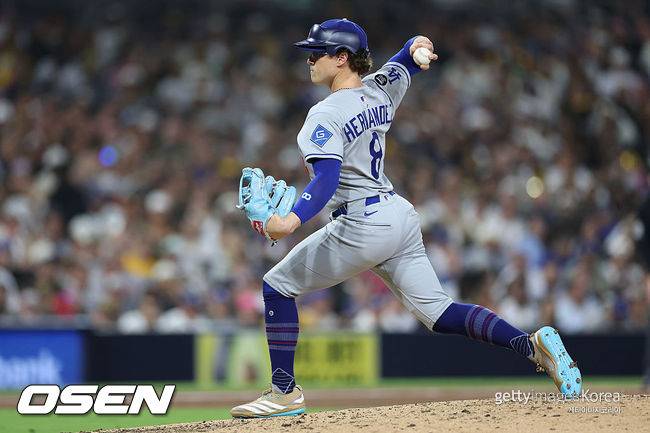 [사진] LA 다저스 키케 에르난데스. ⓒGettyimages(무단전재 및 재배포 금지)