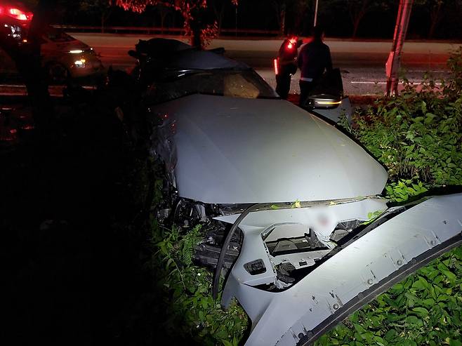 사고 승용차 [부산 강서경찰서 제공. 재판매 및 DB 금지]