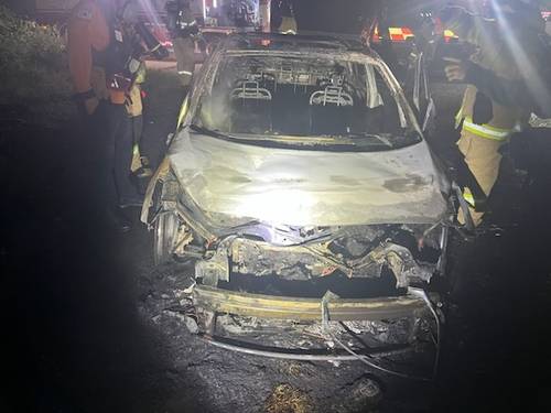 불에 탄 승용차 [충남 홍성소방서 제공. 재판매 및 DB 금지]