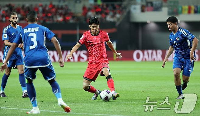 축구 대표팀 전진우. /뉴스1 ⓒ News1 이승배 기자