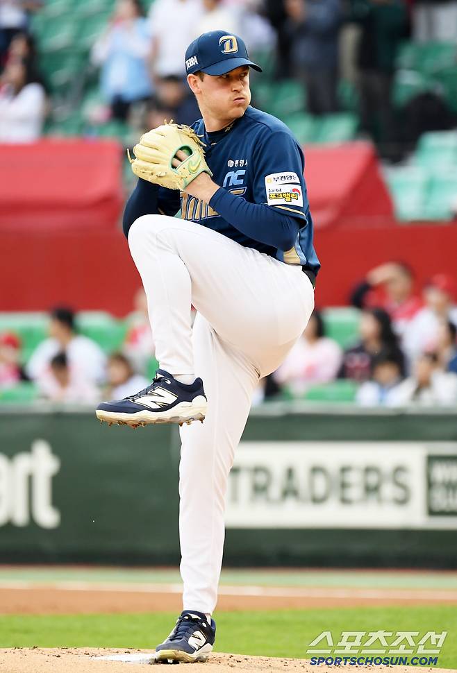 13일 인천 SSG랜더스필드에서 열린 SSG 랜더스와 NC 다이노스의 경기. NC 라일리가 역투하고 있다. 인천=박재만 기자 pjm@sportschosun.com/2025.05.13/