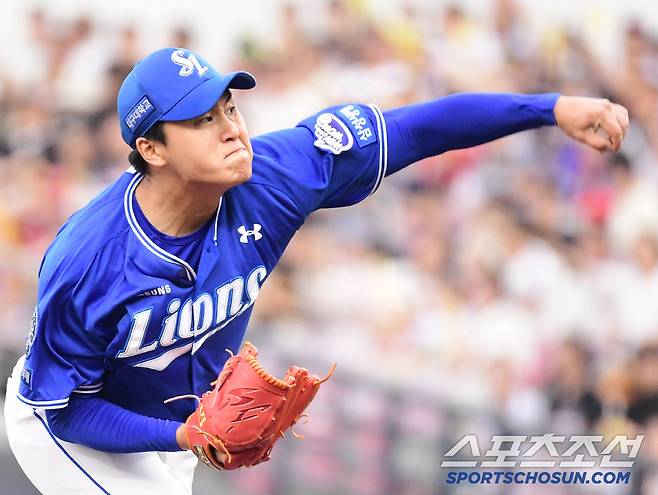 12일 광주 기아챔피언스필드에서 열린 KBO리그 KIA와 삼성의 경기. 선발 투구하고 있는 삼성 이승현. 광주=송정헌 기자songs@sportschosun.com/2025.06.12/