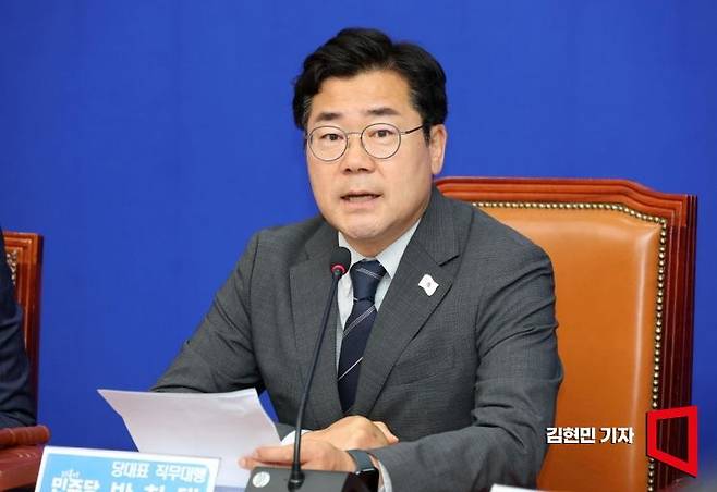 박찬대 더불어민주당 당 대표 직무대행 겸 원내대표. 김현민 기자