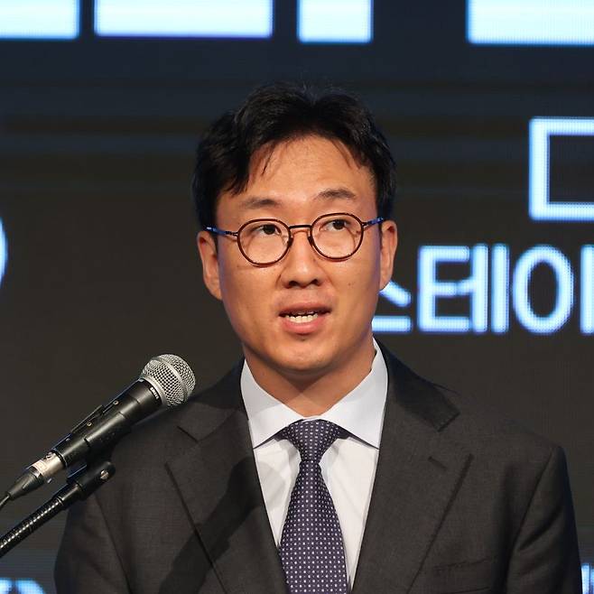 토크노미 코리아 2025가 파이낸셜뉴스와 디지털자산거래소 공동협의체 주최로 12일 서울 여의도 중소기업중앙회 KBIZ에서 열렸다. 오세진 디지털자산거래소 공동협의체(DAXA, 닥사) 의장이 환영사를 하고 있다. 사진=서동일 기자