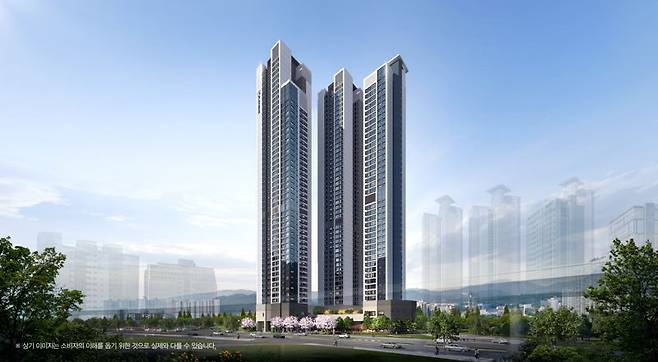 부산 부산진구 '쌍용 더 플래티넘 서면' 투시도. 쌍용건설 제공