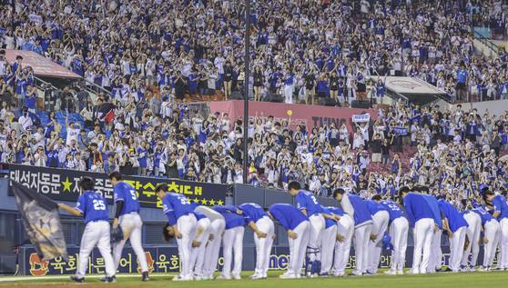 삼성 선수들. 연합뉴스