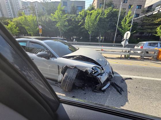 지난 11일 경기 의정부에서 발생한 6중 추돌사고 현장 모습. 연합뉴스