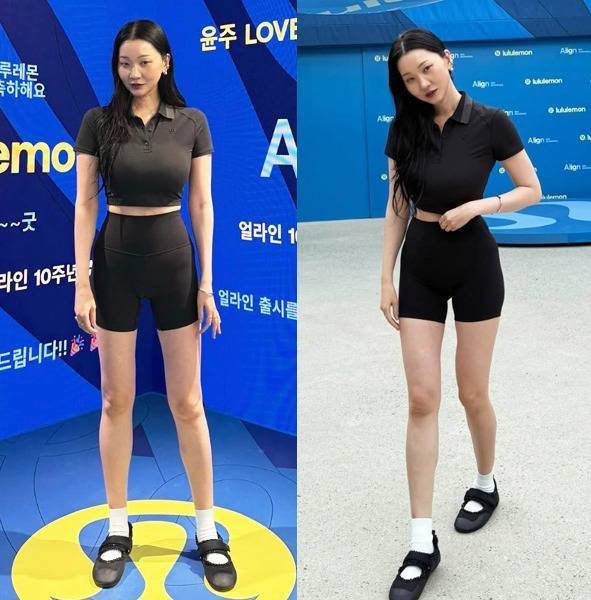 장윤주가 룰루레몬의 공식 행사장에서도 남다른 존재감을 자랑했다.사진=장윤주 SNS