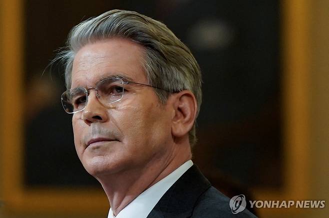 베선트 미국 재무부 장관 [로이터 연합뉴스 자료사진. 재판매 및 DB 금지]
