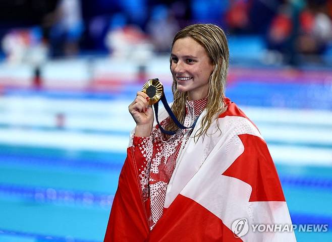 새로운 수영 여제로 떠오른 캐나다의 서머 매킨토시 [게티이미지/AFP=연합뉴스]