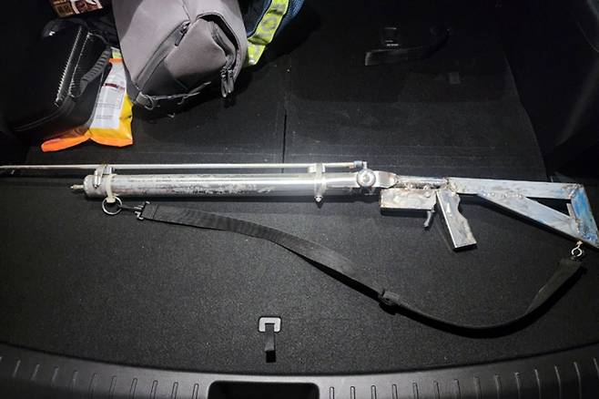 외국인 마약사범 단속 현장서 압수한 사제 공기총 [광주출입국외국인사무소 제공. 재판매 및 DB 금지]