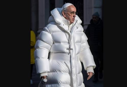 흰색 롱패딩을 입은 교황? "AI가 제작한 가짜 사진" [미국 온라인 커뮤니티 레딧 캡처. 재판매 및 DB 금지]