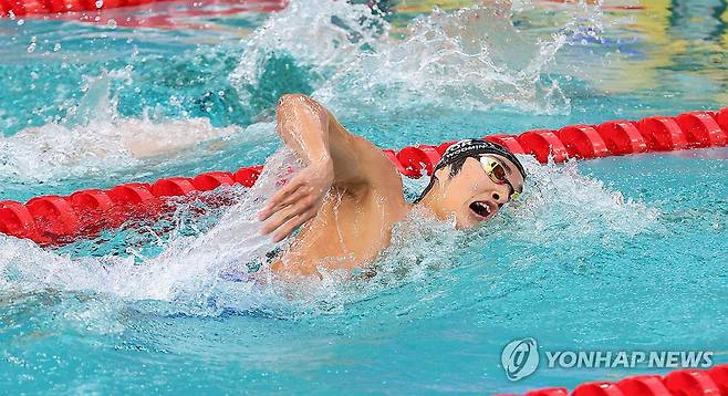 김우민의 역영 [연합뉴스 자료사진]